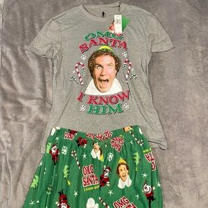 Medium Elf Christmas Pajama Set
